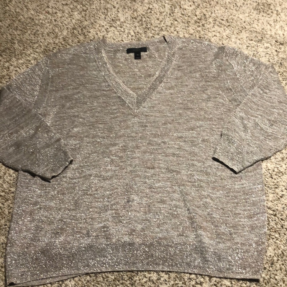 J. Crew Shimmer V Neck Sweater